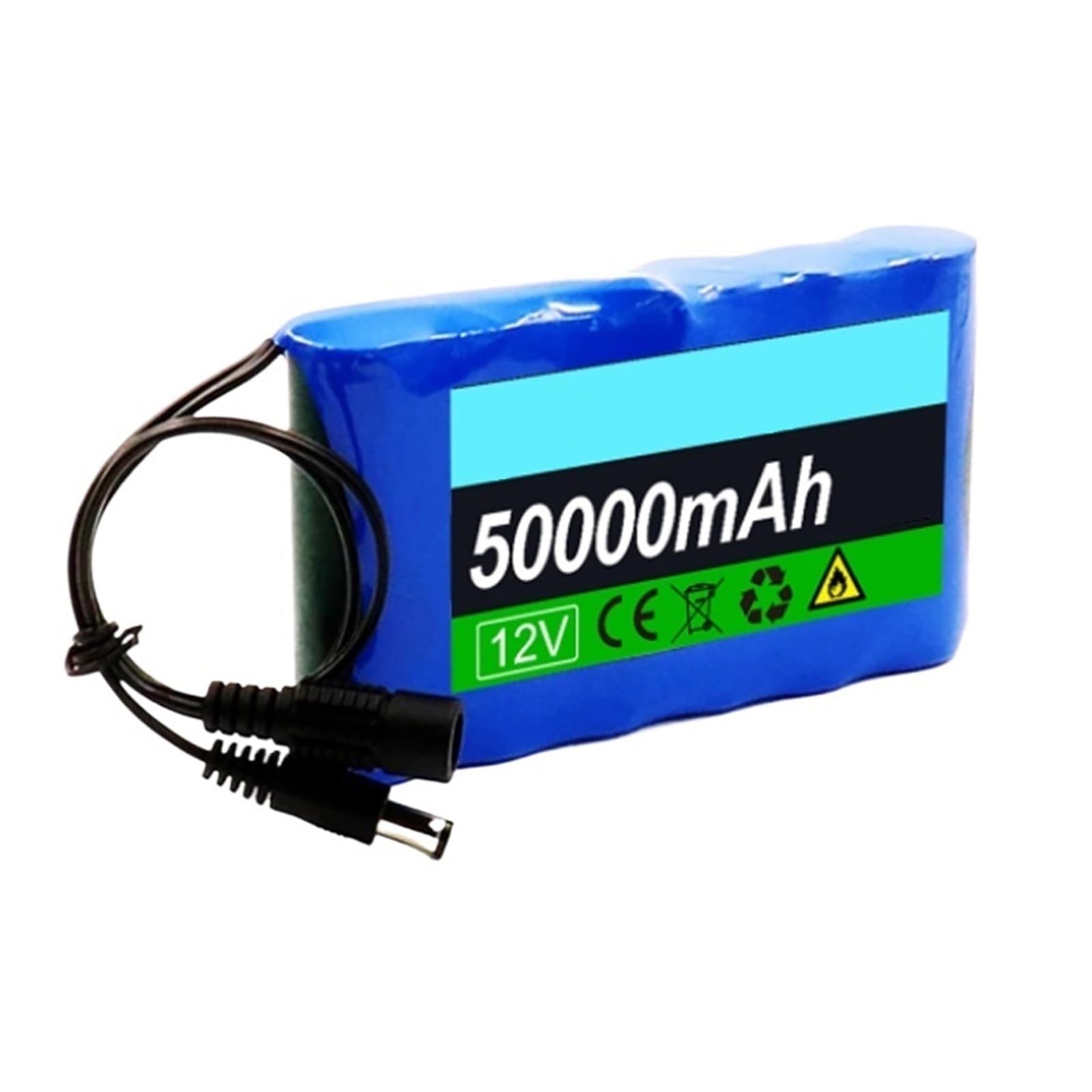 Batterie rechargeable 18650 3S2P 12 V 50000 mAh for caméra de surveillance CCTV(Battery+Charger)