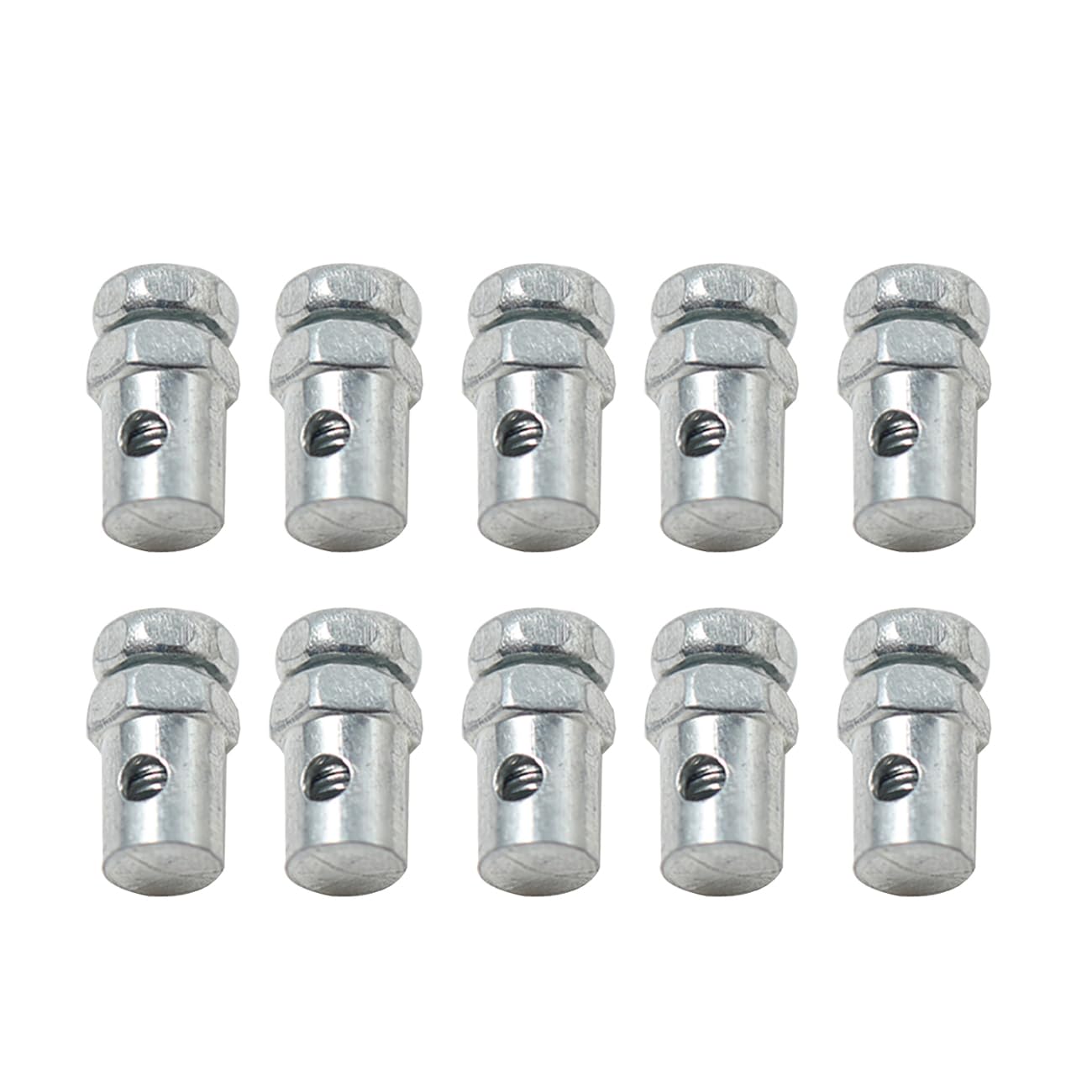 AKSGKGQ 1/8" Universal Throttle Brake Cable End Stop Lock Clamps for Go Kart Bicycle Motorcycle Scooter Motorized Bike Lawn Mower 10 PCS