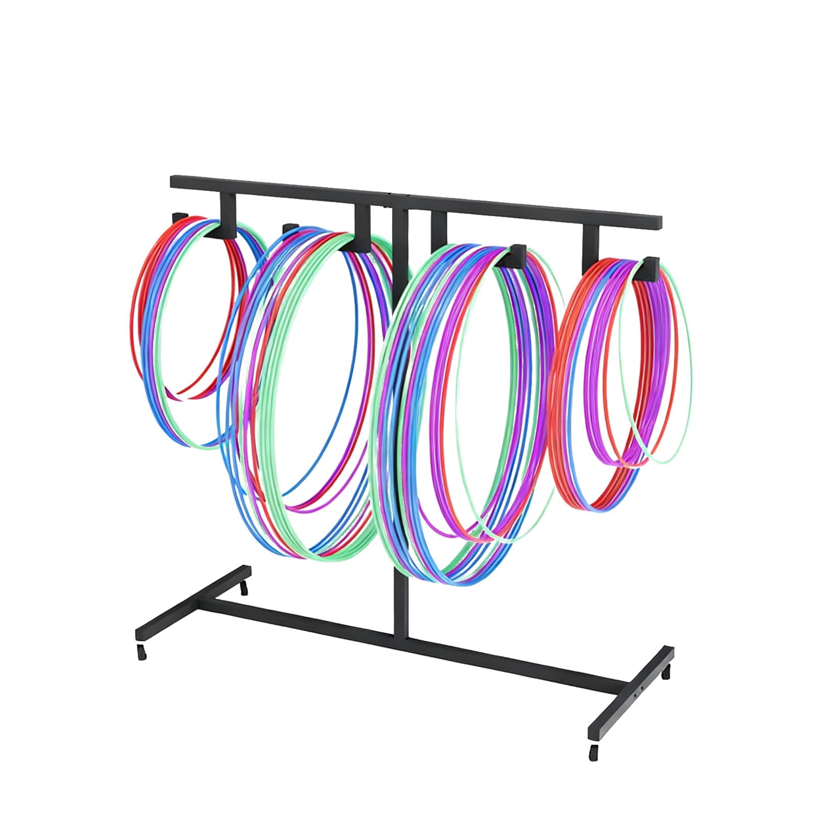 Hula Hoop Aufbewahrungsständer mit Rädern, Hula Hoops Organizer für Yoga Studio und Zuhause, Aufbewahrungswagen für Kunststoff Hula Hoops