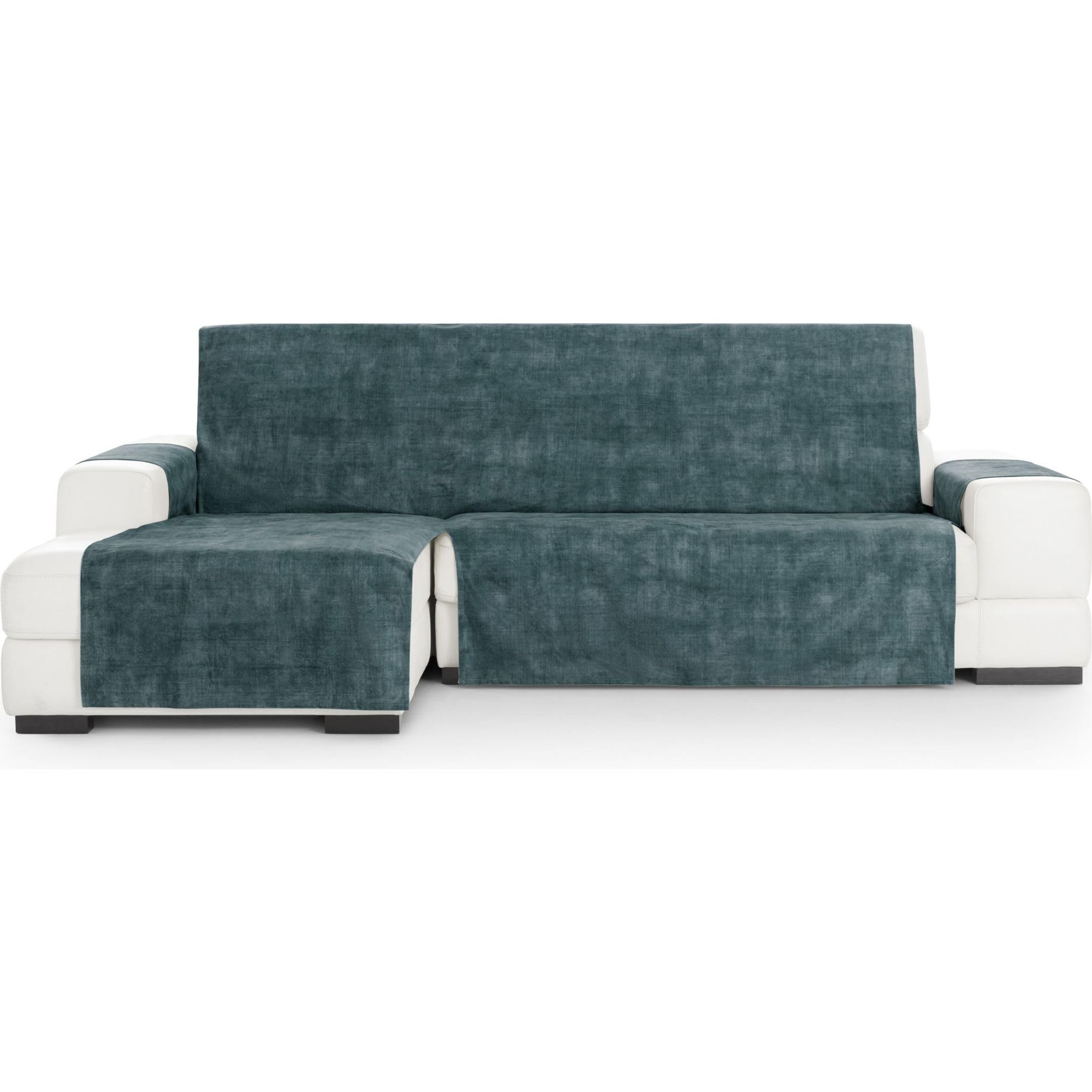 ECOMMERC3 Universal and Versatile Chaiselong Normal Left Sofa Cover – Blue Chaiselong Sofa Cover Protector Easy to Install for Back, Seat and Arms