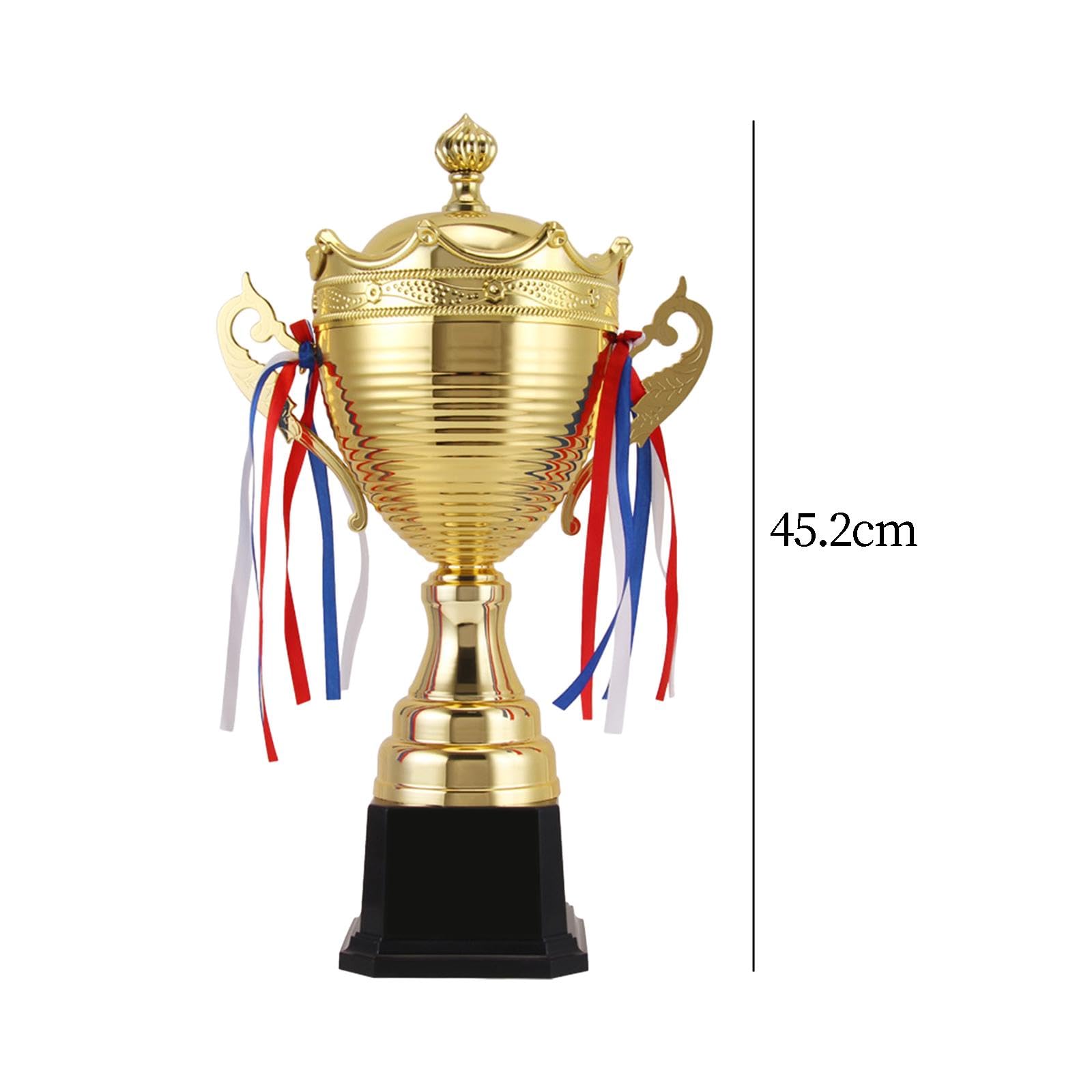 Qianly Trofeos Metálicos para, Copas Doradas, Recuerdos para Fiestas, Exquisita Artesanía, Decorativos, Versátiles, Base de PP.
