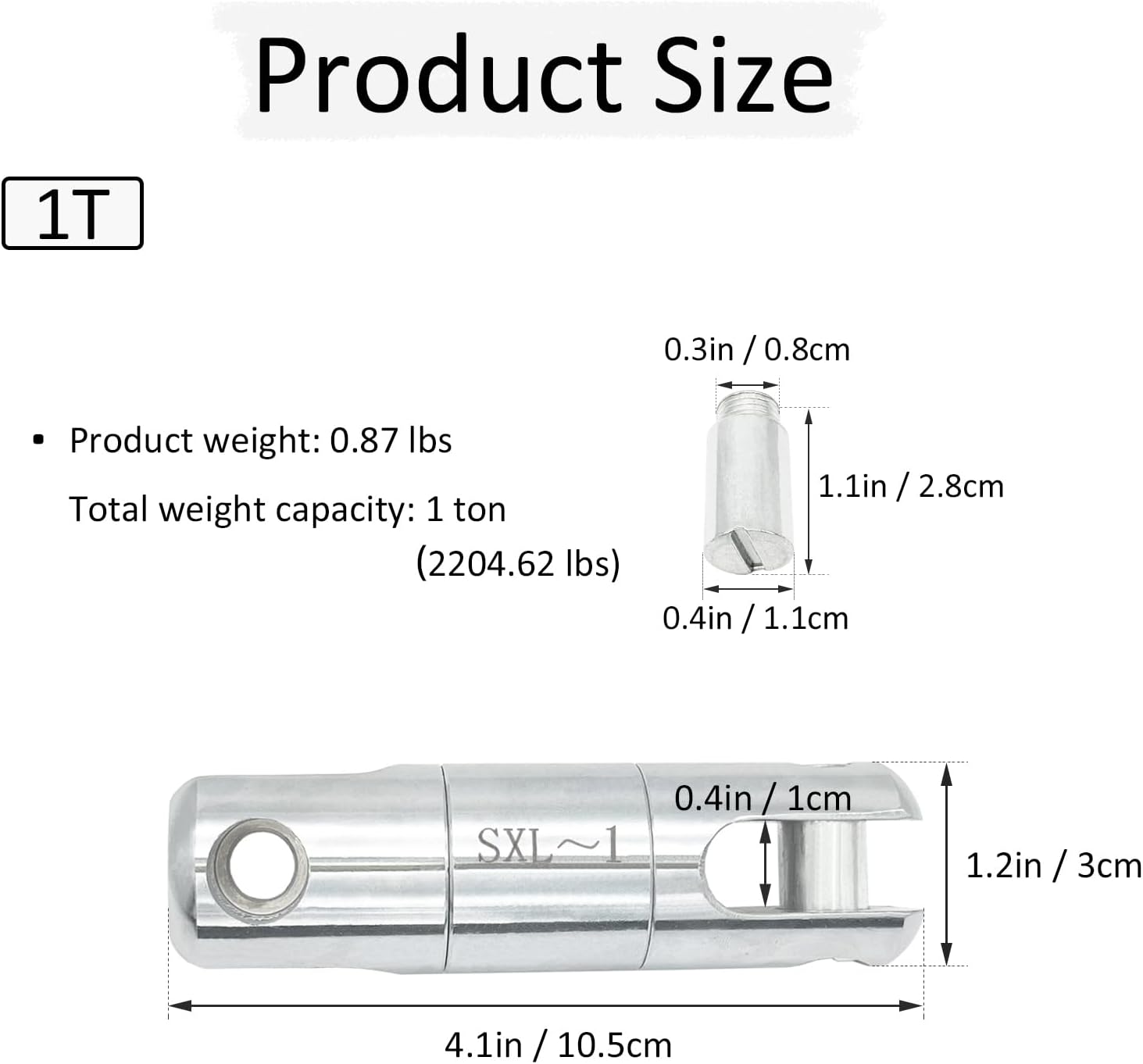 1 Ton Cable Pulling Swivel, Swivel Wire Bearing Breakaway Tool for Electricity Construction, 1Pcs