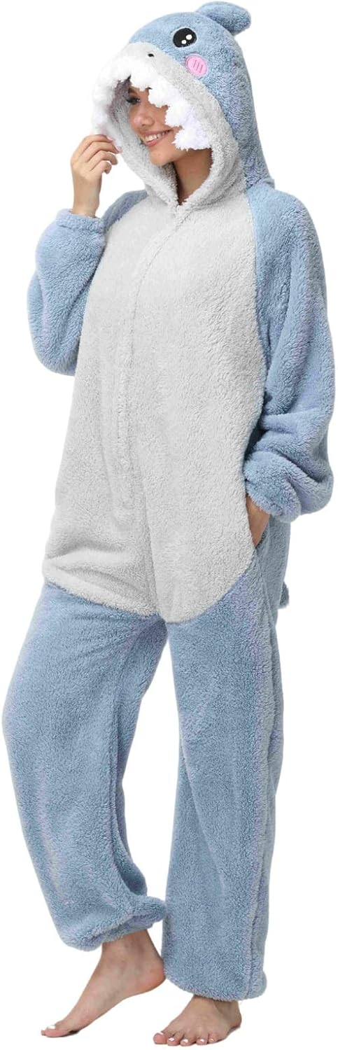 Très Chic Mailanda Unisex Fleece Animal Adult Onesie Costume Pajamas Zip Up Plush Sleepwear Loungewear