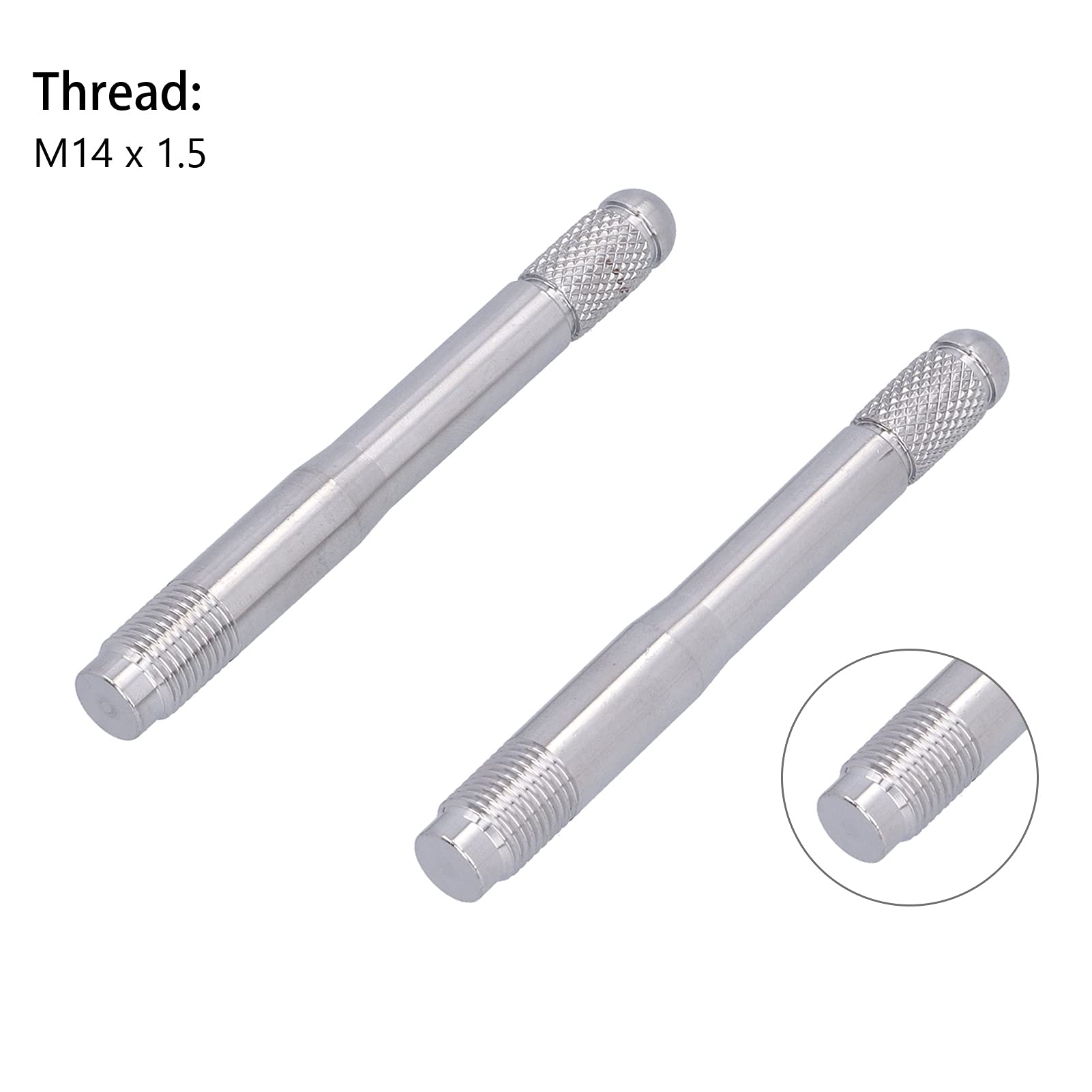 2 Pezzi M14 X, 2 Pezzi Guida di Montaggio Perni di Allineamento Perno Ruota 1,5 Pin Gancio M14 Filettatura Ruota in Acciaio Inox Perno Strumento,