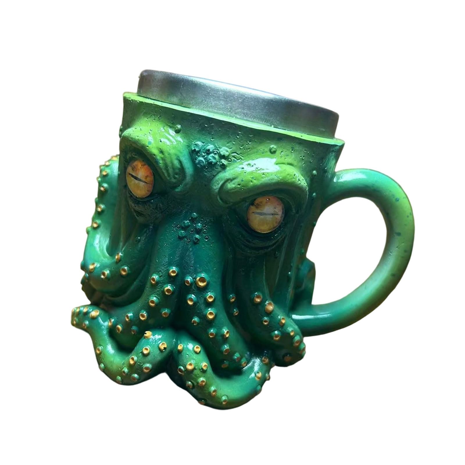 MALSSE Unique Design Cup Realistic Detail Perfect Home Decor Pubs Use Enhancing Ambiance Easy Octopuses Cup Multifunctional Decorative Mugs