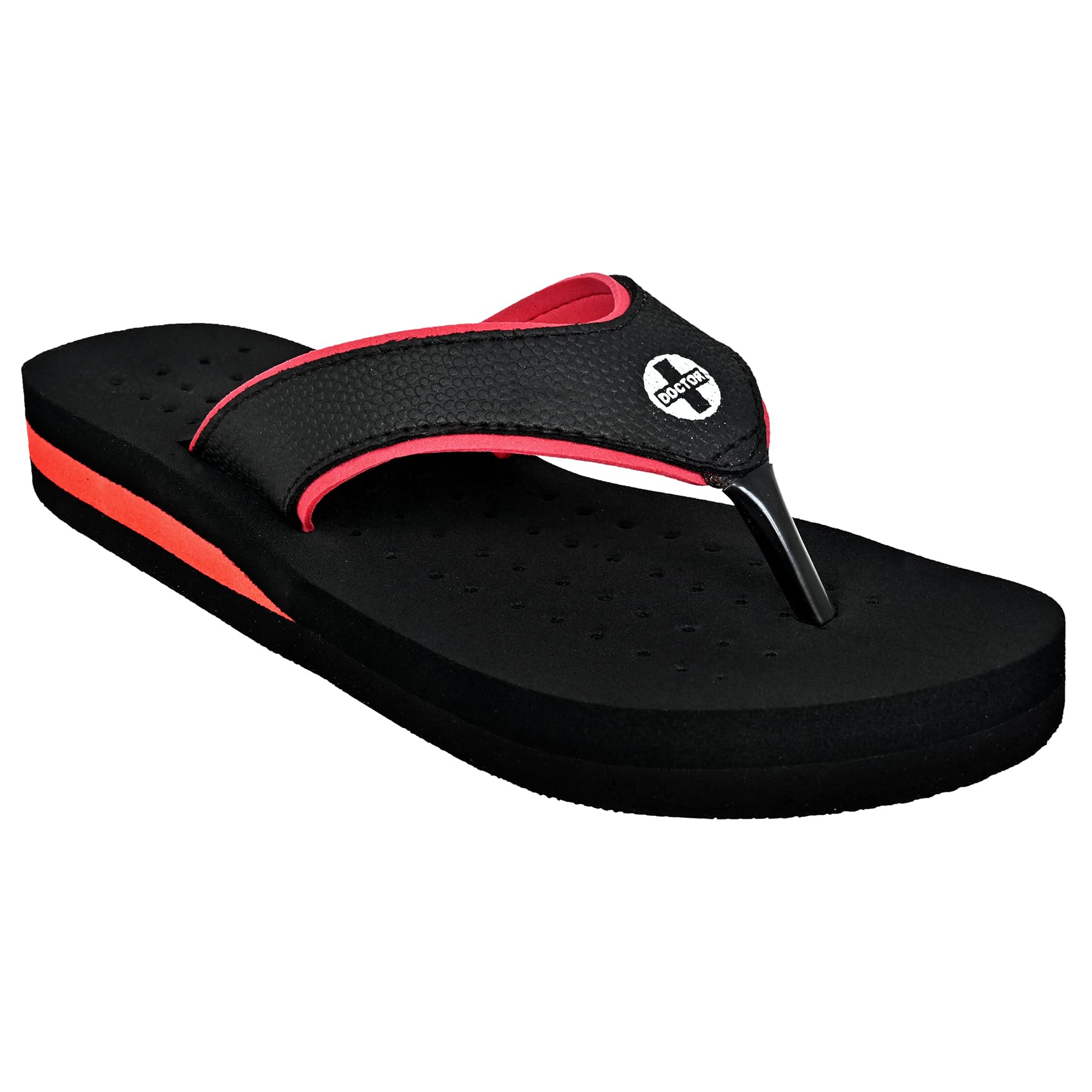 Doctor Slipper for Women Orthopedics Diabetic Pregnancy Heel soft sole flipflop Women Flip Flops Black,1-image-45
