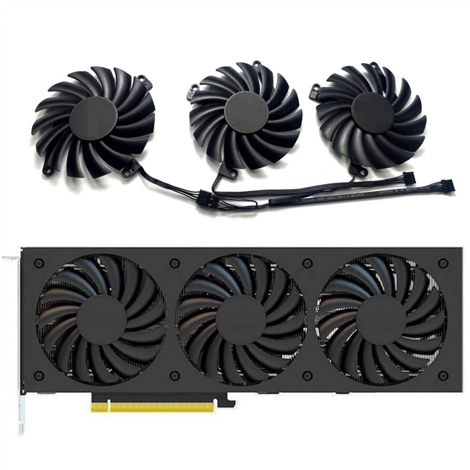 MAHIE Nuevo Ventilador de GPU CF-12910S RTX 3070 TI X3 de 4 Pines, Compatible con INN03D GeForce RTX 3070 TI, RTX 3080, RTX 3080 TI X3 OC, Ventilador de refrigeración de Tarjeta gráfica Cheerfully (C
