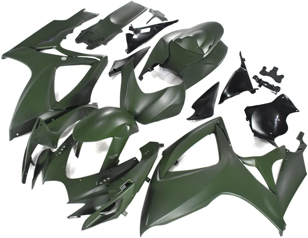 ABS Plastics Army Green Fairing Kit for Suzuki GSXR600 GSXR750 K6 2006-2007 06 07 Injection Motorcycle Fairings Kit Body Kit Bodywork Bodyframe Body Work