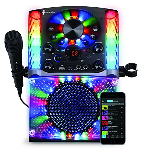 Singing Machine SML625BTBK Bluetooth CD+G Karaoke System Black
