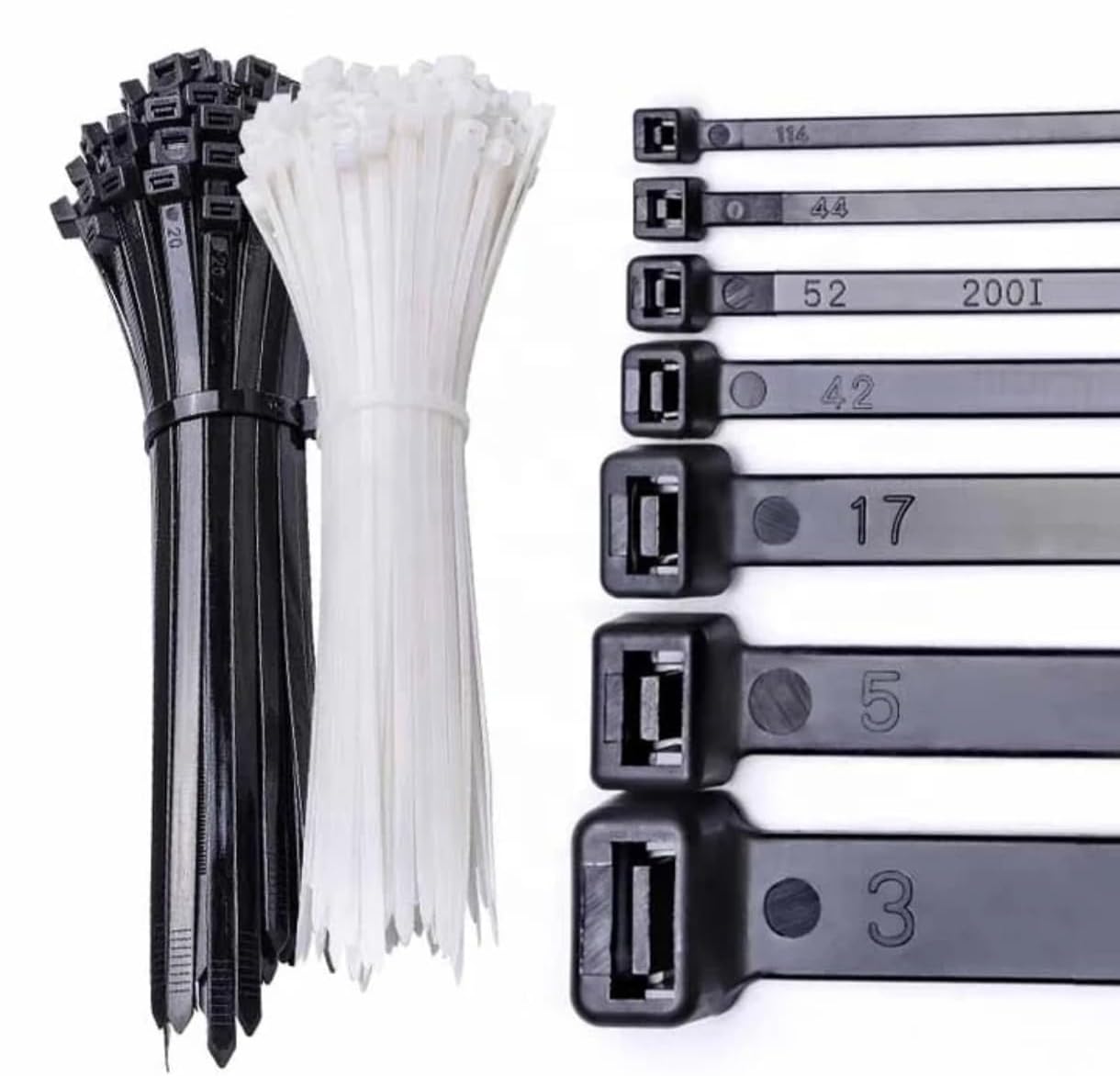 Enrich Selbstschließende Nylon-Kabelbinder – 10,2 Cm, 8,2 Kg Zugfestigkeit, Schwarz, 100 Stück