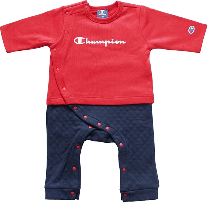 Amazon Co Jp チャンピオン Champion ベビー スウェット ロンパース Ce7417 80 11 レッド 服 ファッション小物