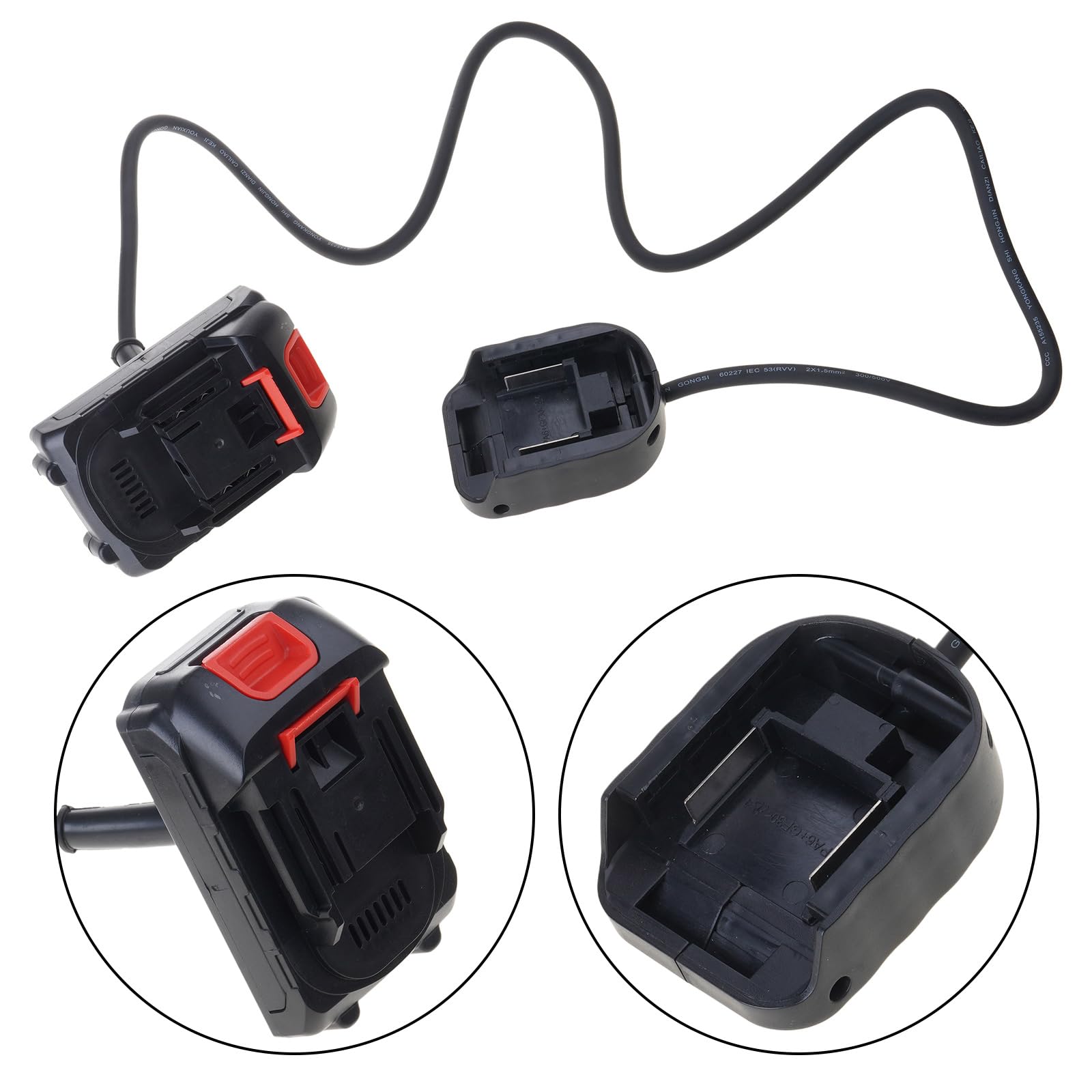 Connettore di alimentazione flessibile da 21 V per espansione della linea della batteria per lavori di ristrutturazione di edifici e giardinaggio