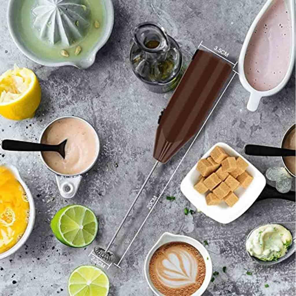 Electric Milk Frothers Drink Foamer Whisk Mixer Stirrer Coffee Egg Beater Baking Tool (Color : A Size : As the picture shows)