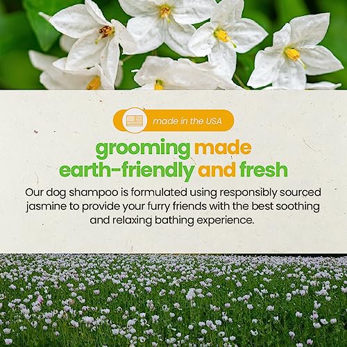 Dog Shampoo and Conditioner Happy Jasmine 16 Fl Oz - Dog Shampoo Itchy Skin Relief, Aromatherapy Natural Dog Shampoo for Smelly Dogs with Aloe Vera & Oatmeal Shampoo for Dogs by Gerrard Larriett