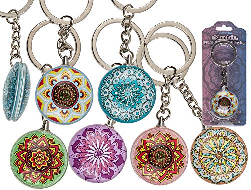 OOTB Porte-clé Mandala - Vendu à l'unité - Symbole de guérison et de Chance - Bijou méditation Porte Bonheur