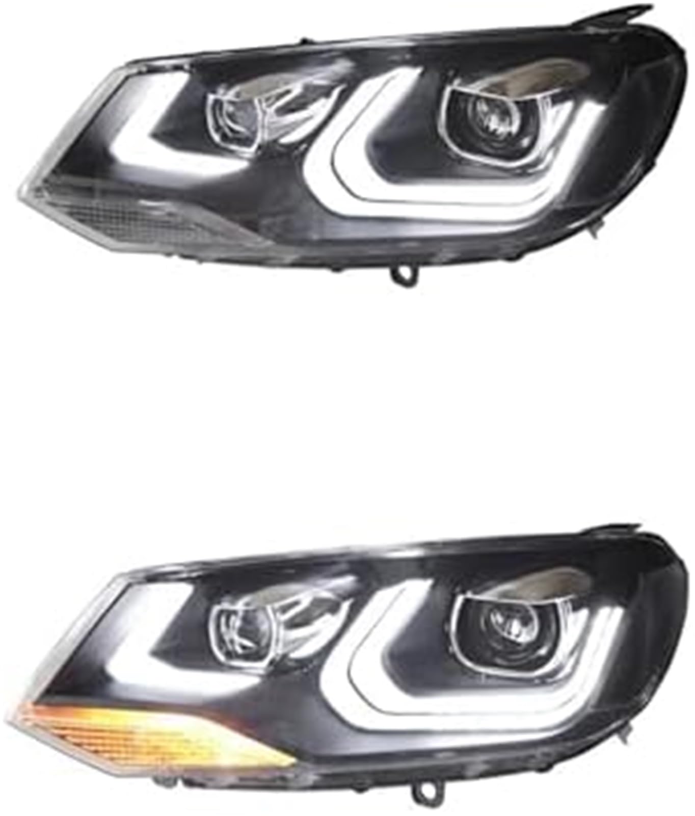 Wivplex Przednie światło przeciwmgielne samochodu Obudowa reflektora samochodowego, dla Vw, Touareg 2010-2014 2015 2016 reflektory Drl żarówka biksenonowa światła