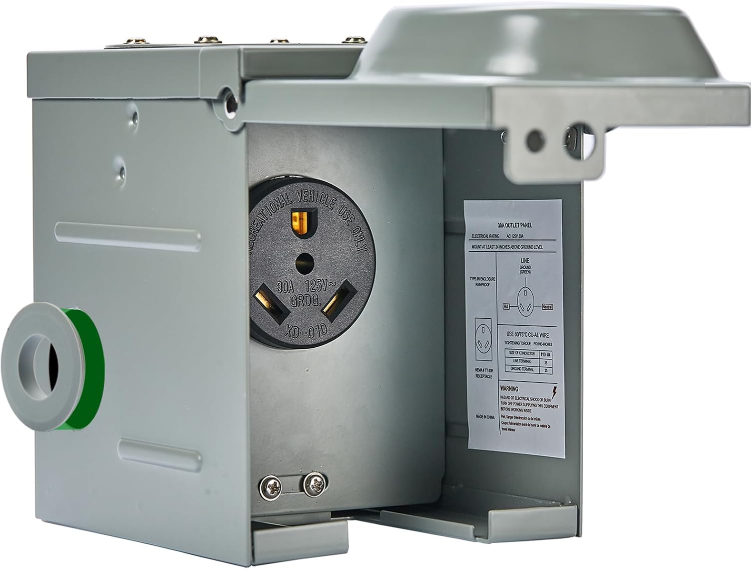 EyGde RV Surge Protector 30 Amp - 30Amp Circuit Analyzer with Waterproof Cover 30 Amp RV Power Outlet Box