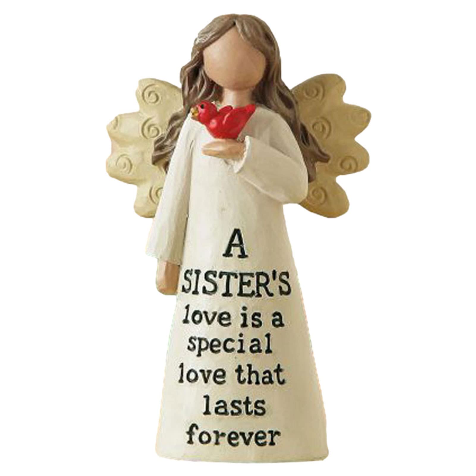 Minan Friendship Angel Statue Guardian Angel Figurine, Friendship Gifts For Women, Good Friends Gift Ornament Collectible Figurines Hand Carved Memorial Friendship Sister Sculpture Decoration