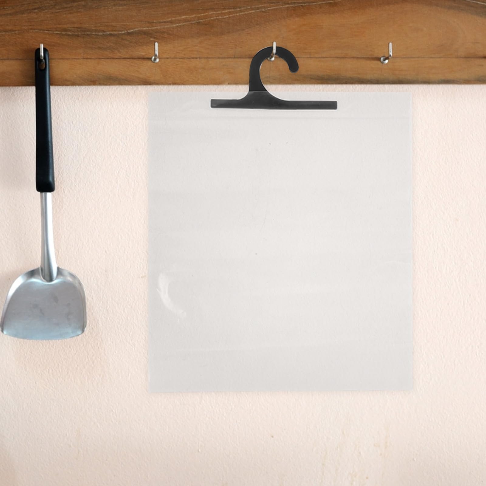25 sacchetti trasparenti da appendere con gancio - 11x10 pollici, sacchetti riutilizzabili in plastica per libri e cuffie - Custodia con cerniera impermeabile per aule, biblioteche, casa