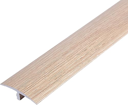 Miniatura 8 de Wcxixo Tira de transición de suelo con moldura en T, 1.6 in de ancho de vinilo para puertas, umbral de puerta corrediza para cocina, dormitorio,