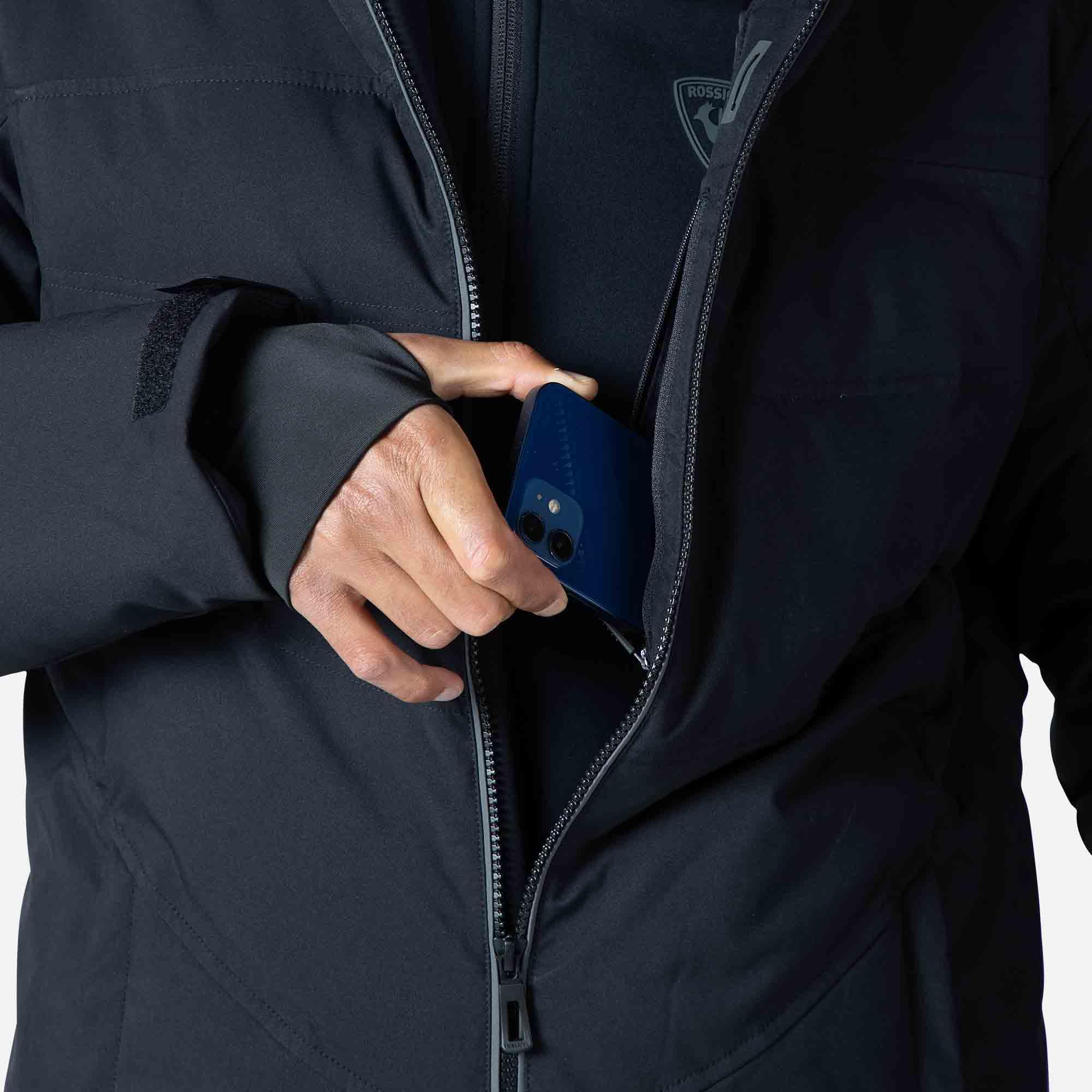 Rossignol Kurtki narciarskie Mężczyźni Siz Veste de Ski Imperméable Respirante Coupe Classique Isolée avec Capuche Amovible (1 w zestawie)