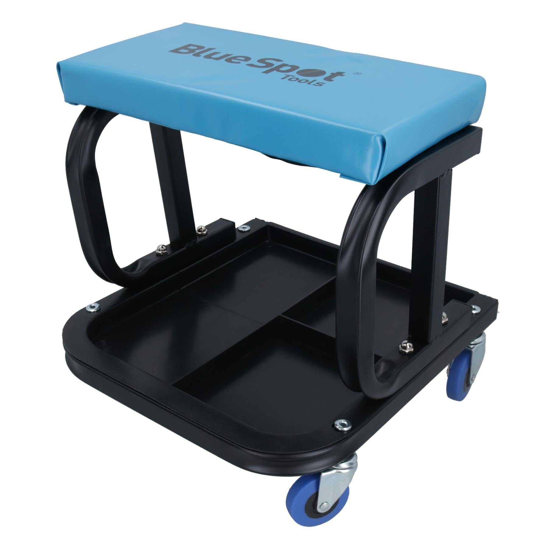 AB Tools Sedia da officina con rotelle imbottite, con ruote girevoli