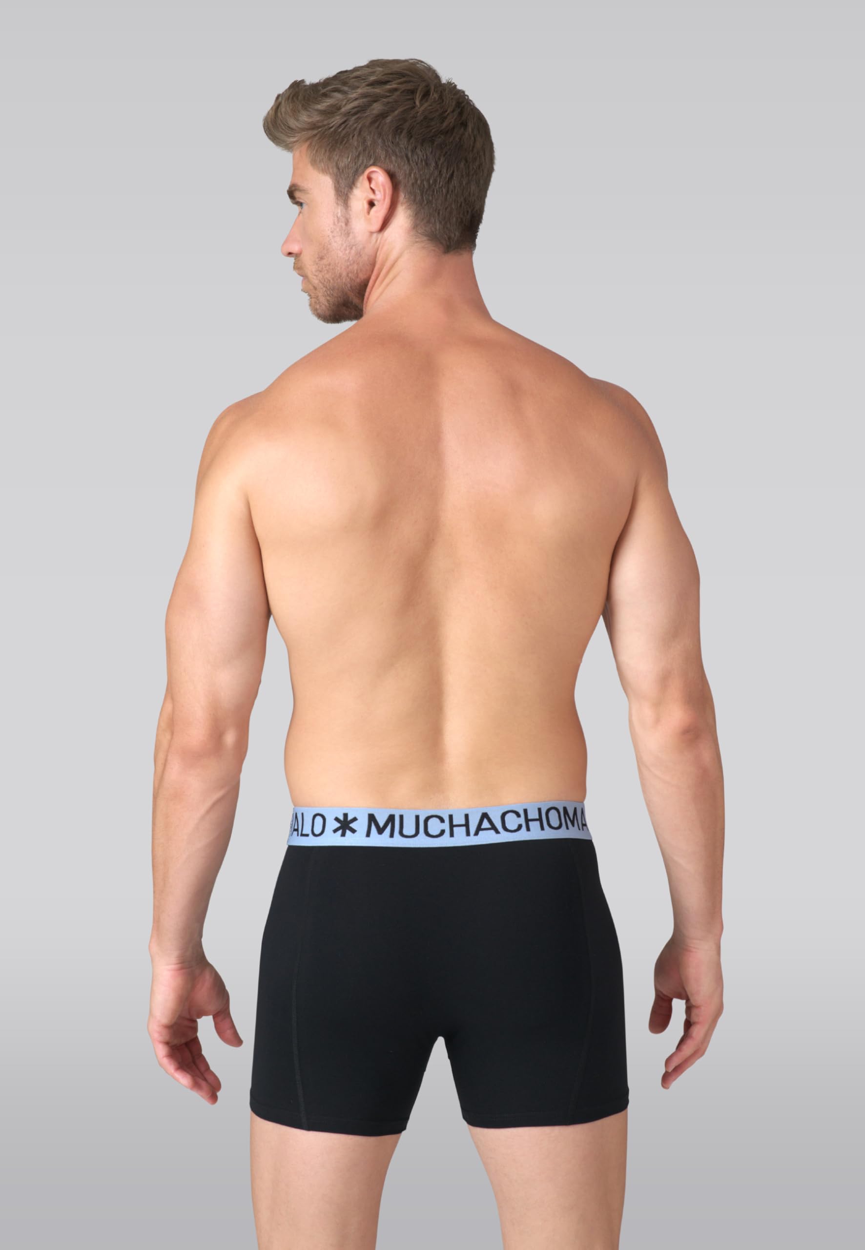 Muchachomalo Calzoncillos para Hombre, Ropa Interior Lisa de Algodón para Hombre, Pack de 7 Unidades, Bóxers Lisos de Corte Clásico con Cintura Elástica