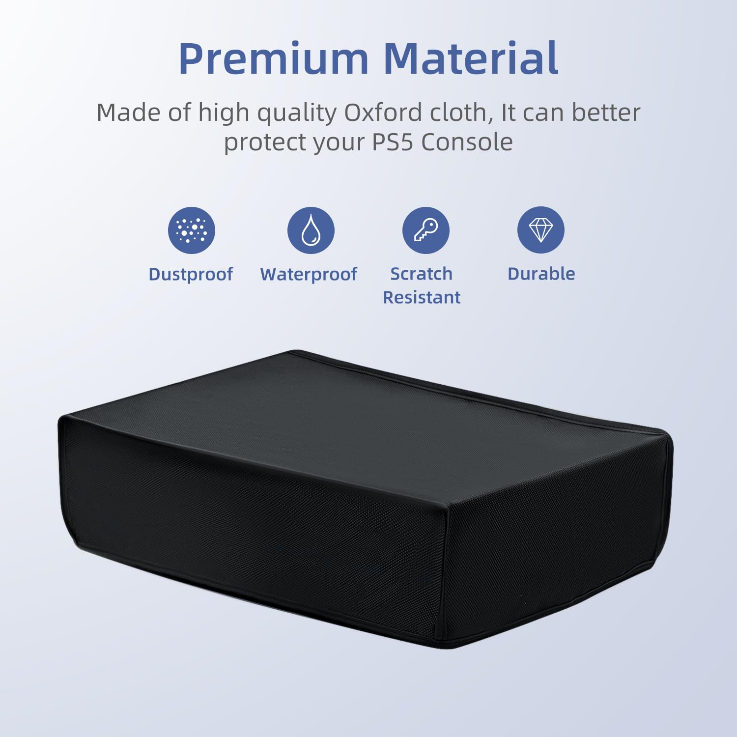 Tolesum Osłona Przeciwpyłowa Do PS5, Ochrona Przed Kurzem Odporna Na Rozpryskiwanie Dla Konsoli PlayStation 5 Digital Edition/Ultra HD W Trybie Poziomym, Nie Pasuje Do PS5 Slim/PS5 Pro, Czarna