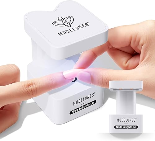Miniatura 10 de modelones Mini luz UV para uñas de gel, lámpara de uñas UV, luz de uñas con 2 temporizadores para extensión de esmalte de gel de secado rápido