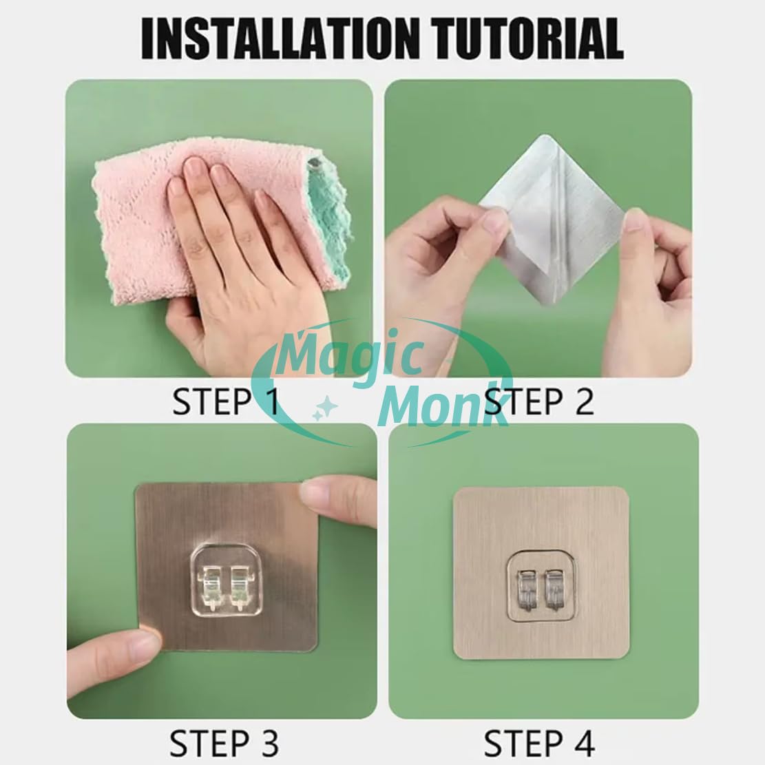 MagicWall Hooks - Adhesive Wall Hooks (Pack of 10) -2