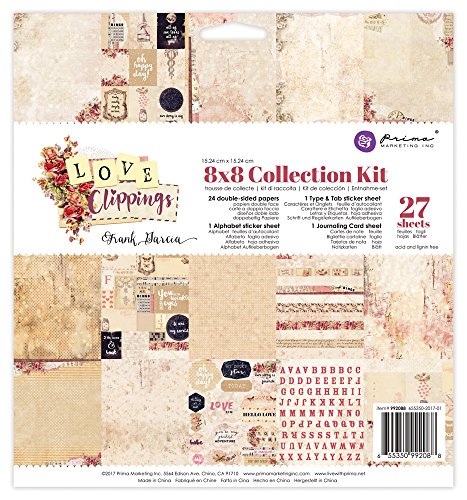 Prima Marketing 8x8 Collection Kit-Love Clippings Art