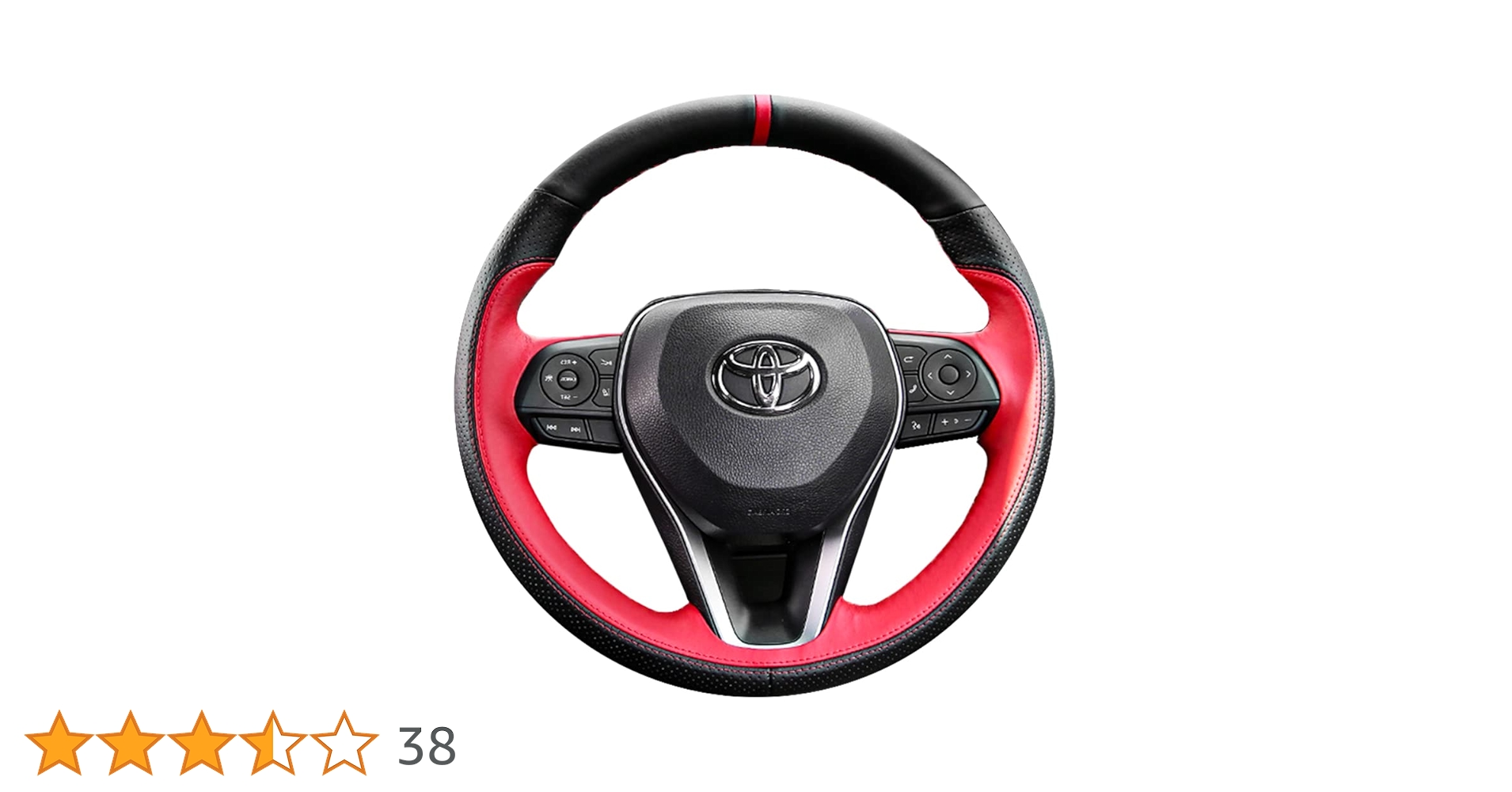 トヨタ ホーンパッドカバー ブラックレザー レッドステッチ トヨタ ホーンパッドカバー ブラックレザー レッドステッチ