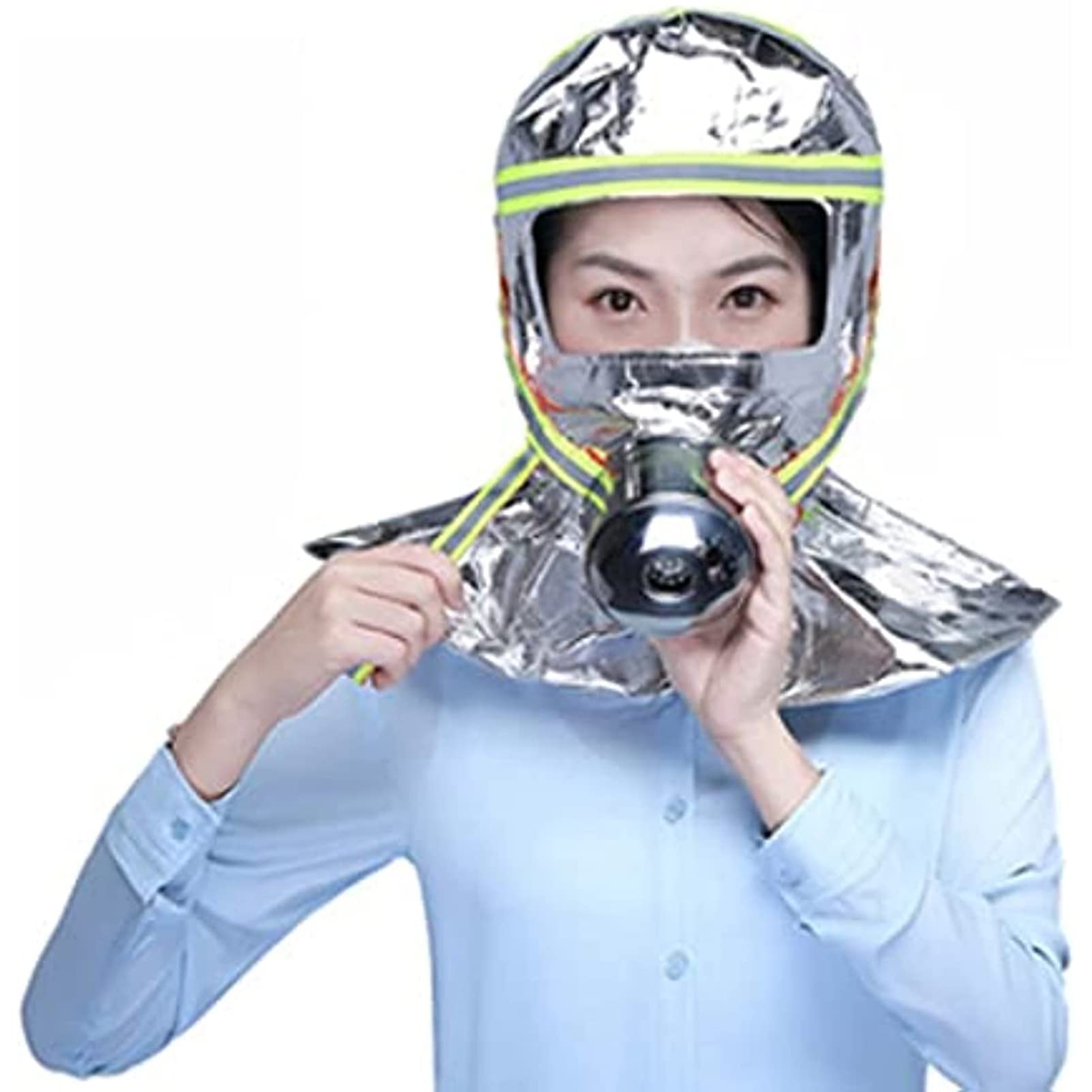 Flame Retardant Hood, Heat Resistant Shawl Cap Smoke And Fire Prevention, Heavy Duty Head/Neck Protection, for Dinning Room, KTV, Hotel, Business, Building, School, Shopping Mall