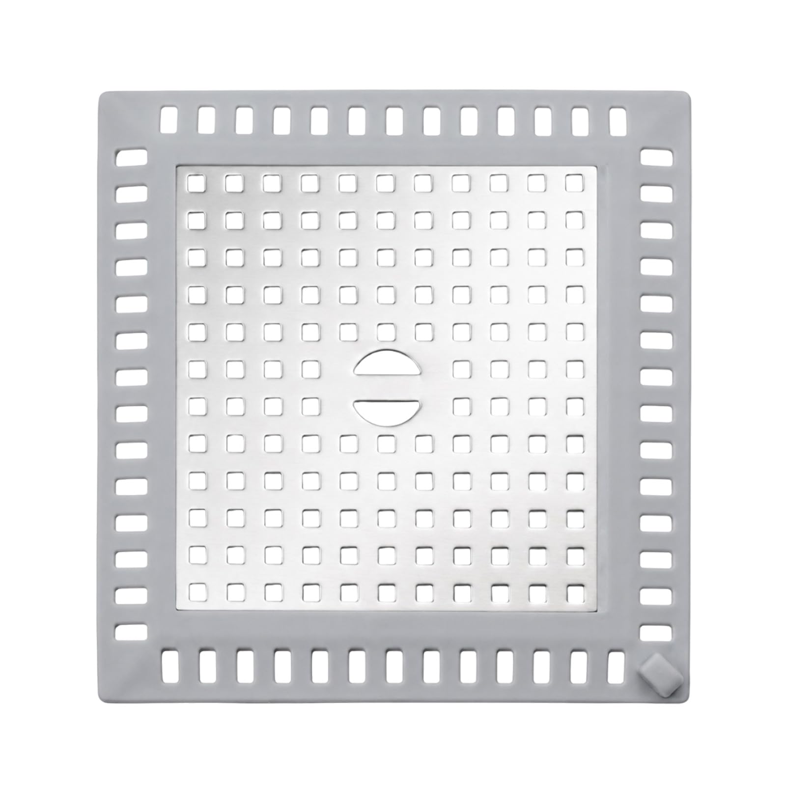 DCYQAIN Square Shower Drain Hair Catcher, 304 Stainless Steel Anti-Clog Drain Cover for Bathroom Bathtub Kitchen Sink Laundry Drain Strainer 12×12cm