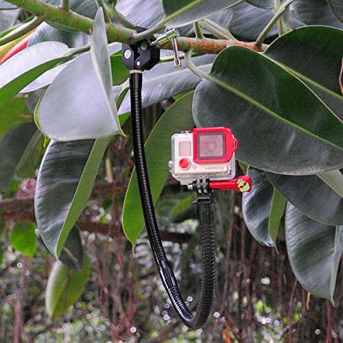 Flex Metal Hose Action Camera Gooseneck Clamp Mount Holder Compatible with Canon Nikon Waterproof Motion Sports Camcorder GoPro Jaws Hero 8 7 6 5 4 Session Sony X3000 X1000 Yi DJI OSMO Action Akaso