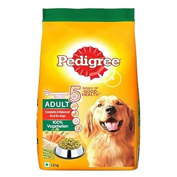 Pedigree Dry Food for Puppy & Adult Dogs, 100% Vegetarian, 1.2kg