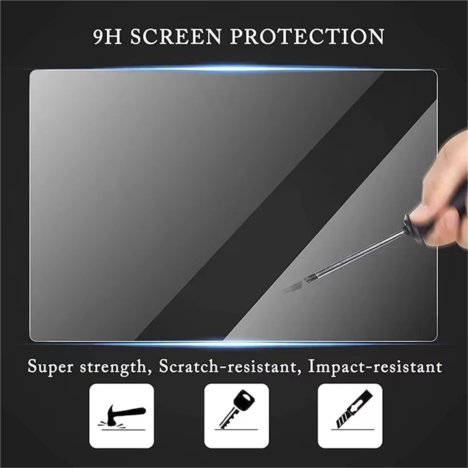 Protector de Pantalla de navegación para Coche Tesla Model 3 Model Y, película de Vidrio Templado para Control Central, 2 Piezas con Protector.