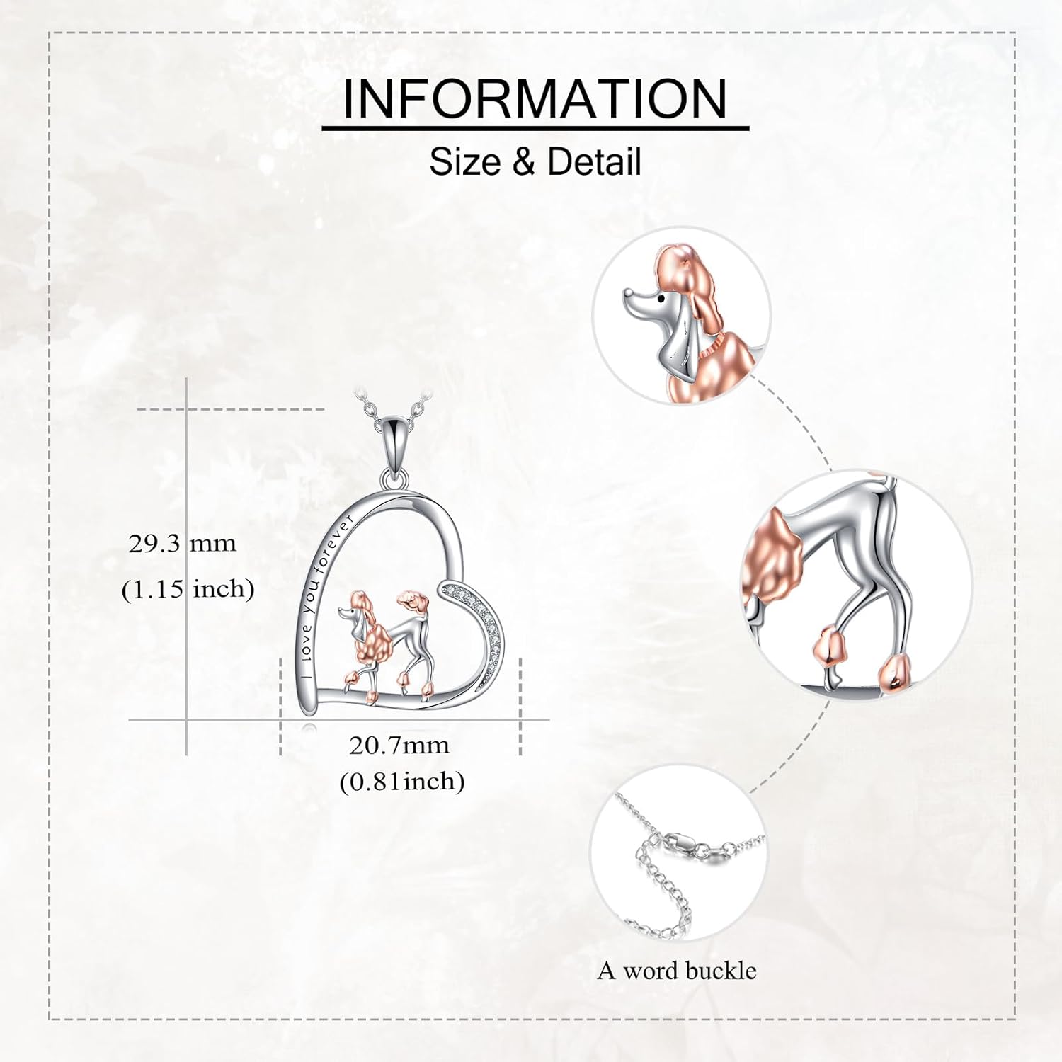 Animals Gift 925 Sterling Silver Cute Dog/Mouse Necklace Jewelry Gifts For Women Dog Lover - Image 4