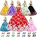 Produktbild ZITA ELEMENT 15 Stück Handgefertigte Puppensachen für 11,5 inch Girl doll Puppe Ballkleid Hochzeitskleid Kleidung Abendkleid Kleider 5er Partykleider mit 10er Schuhe Mädchen Spielzeug