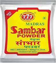 777 SGR Foods Madras Sambar Powder 500g – Homemade, Organic Sambar Masala with Authentic South Indian Flavor (Pack of 3)