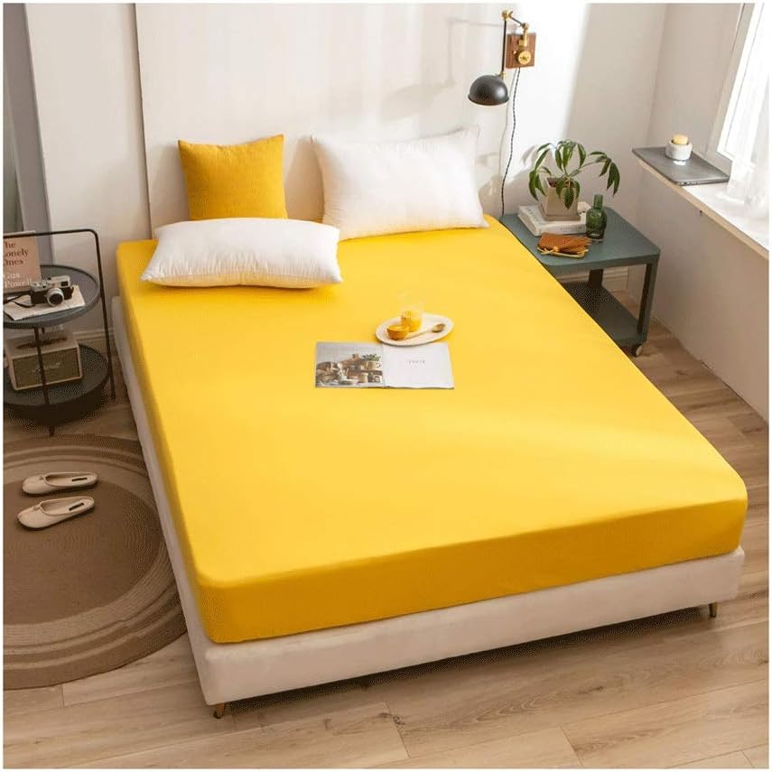 Fitted Sheet Soft Fitted Sheet 100 Cotton Bed Sheet with Approx. 25 cm