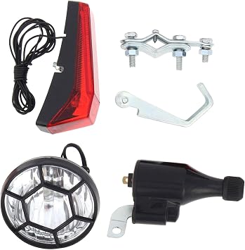 Dynamo Bike Light Set Friction Generator Simple Installation Waterproof Replacement Universal Safe Eco Friendly Tail Lights