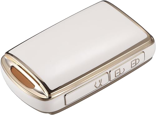 Funda para llavero compatible con Mazda CX5 CX30 CX9 2020-2023 para Mazda 3 2019-2021 para Mazda 3 Hatchba, 3 botones, TPU suave, blanco, control