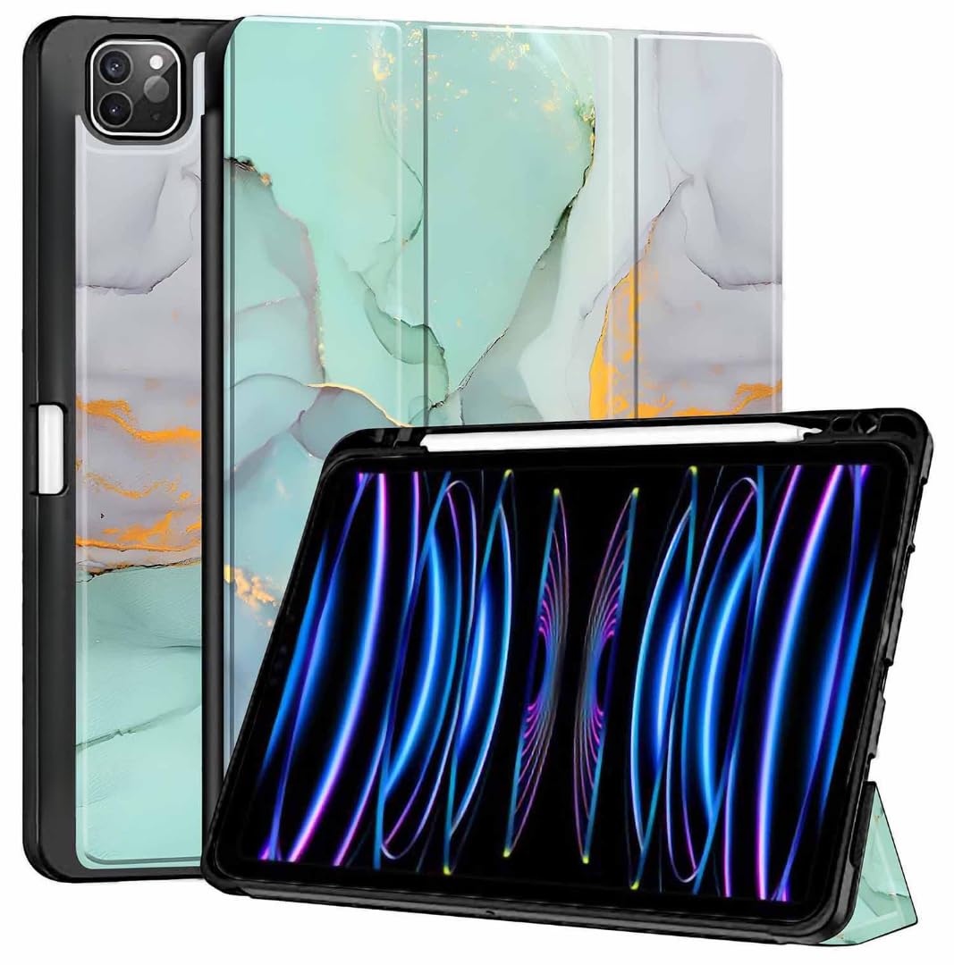ProElite Smart Case for iPad Pro 11 inch 2022/2021 4th/3rd Gen [Auto Sleep/Wake Cover] [Pencil Holder] [Soft Flexible Case] Recoil Series, Dark Blue — Amazon image 9