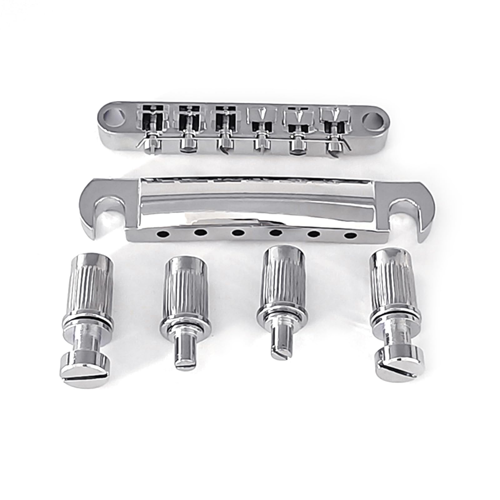 oringnat Alloy Guitar Roller Saddle Bridge and Tailpiece Replacement 6 String Electric Guitar Bridge Easy Installation