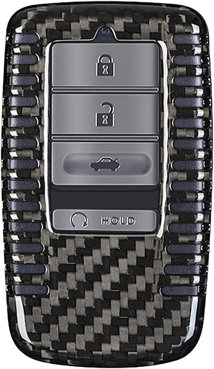 Genuine Carbon Fiber Key Fob Cover for Acura CDX ILX MDX NSX RDX RLX TLX TLX-L 2014-2023 Smart Car Remote Key Fob Case for Men Women - Black