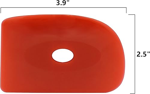Miniatura 6 de Cerámica roja de silicona suave, paquete de 2, herramienta de escultura de cerámica ultrasuave para un acabado suave y eliminación de marcas de