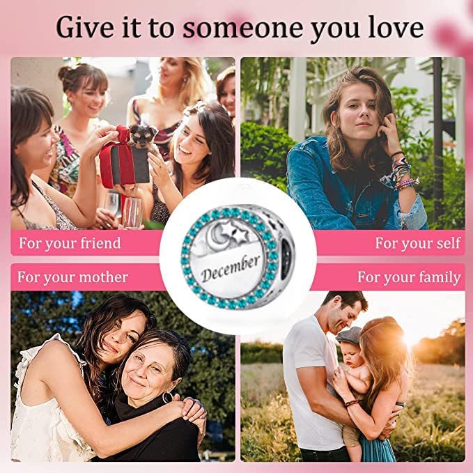 NanMuc Silver 12 Colors Birth Stone Friendship Charm for Pandora Bracelet Birthday Birthstone Bead Love Family Mom Grandma Charms - Image 5