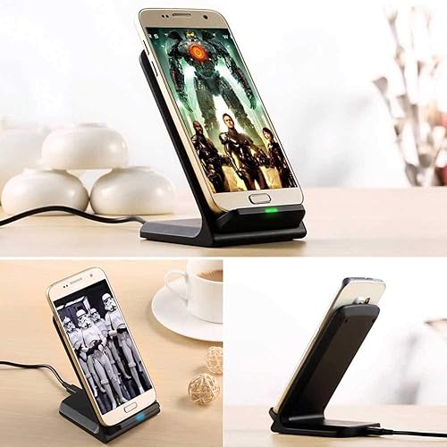 Miniatura 4 de LAX - Soporte de cargador inalámbrico rápido – Carga de teléfono con certificación Qi, ideal para identificación facial en Apple iPhone 11/11 Pro