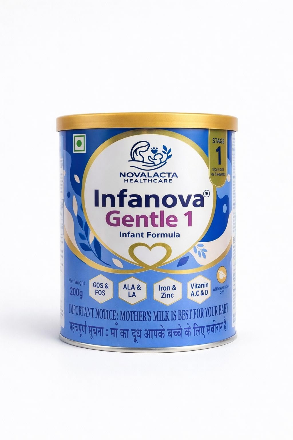 infanova™ gentle la ala & gos-fos | easy to digest | supports brain & immune development | milk powder | 200gm
